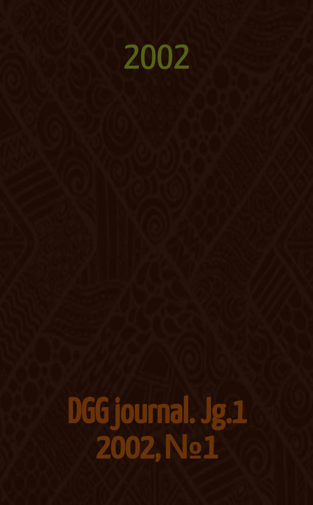 DGG journal. Jg.1 2002, №1