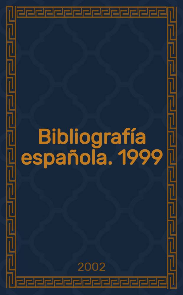 Bibliografía española. 1999/2001