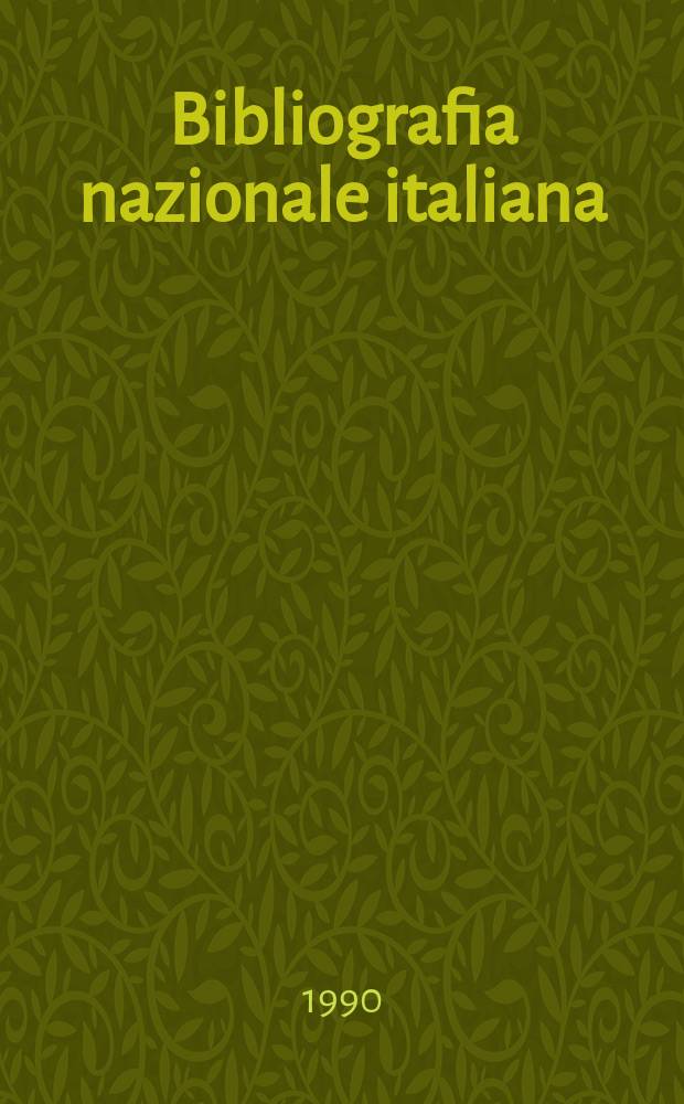 Bibliografia nazionale italiana : Catalogo alfabetico annuale A cura della Biblioteca nazionale centrale di Firenze. Vol.28 : 1985