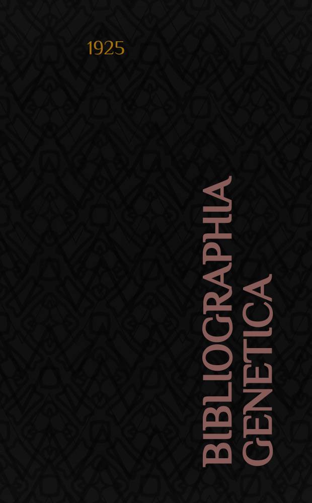 Bibliographia genetica