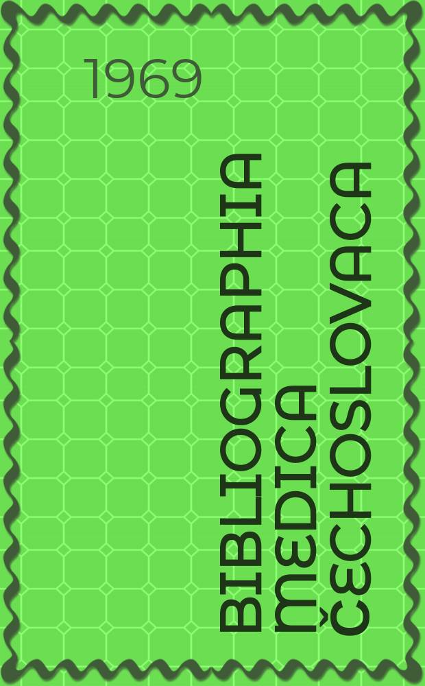 Bibliographia medica čechoslovaca : Ed. Centrum documentationis medicae. Vol.19/20 : 1965/1966