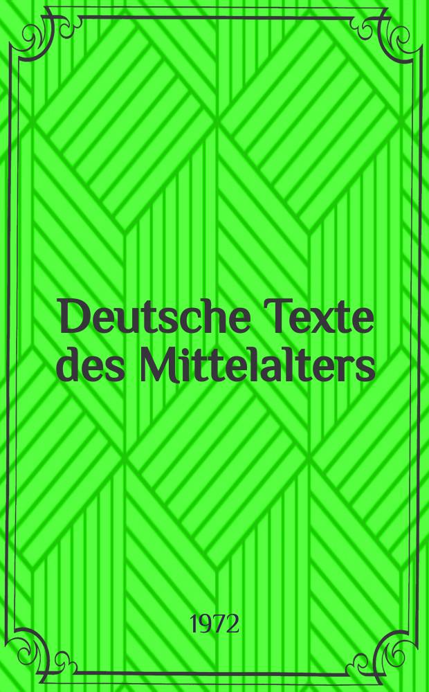 Deutsche Texte des Mittelalters : Hrsg. von der Deutschen Akad. der Wissenschaften zu Berlin. Bd.65/2 : Die Gedichte des Michel Beheim