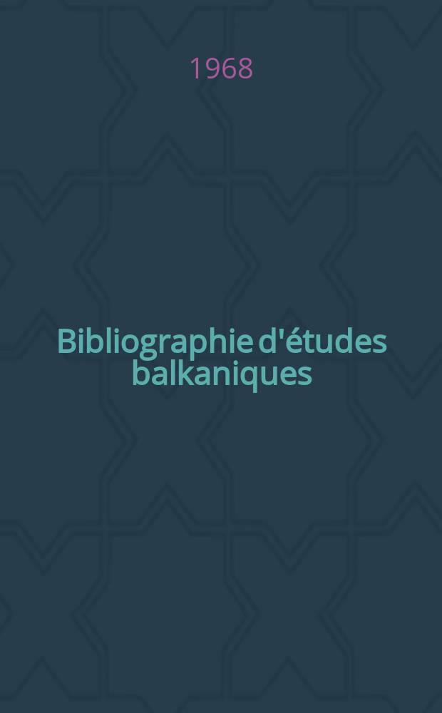 Bibliographie d'études balkaniques