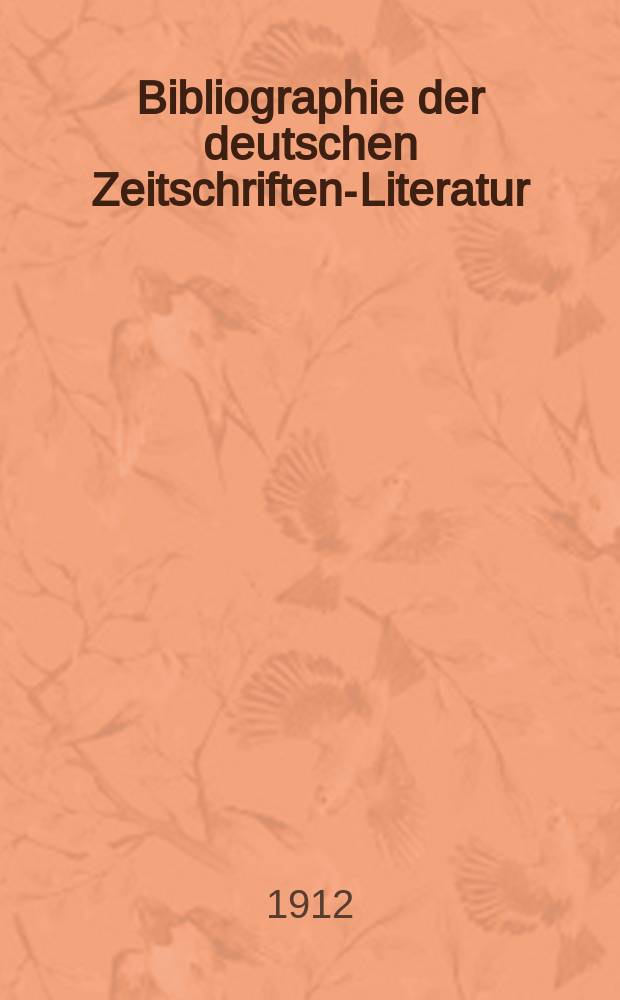 Bibliographie der deutschen Zeitschriften-Literatur : Alphabetisches nach Schlagworten sachlich geordnetes Verzeichnis, von... Aufs&auml;tzen, die w&auml;hrend des Jahres in... zumeist wissenschaftlichen Zeitschriften deutscher Zunge erschienen sind. Bd.30A