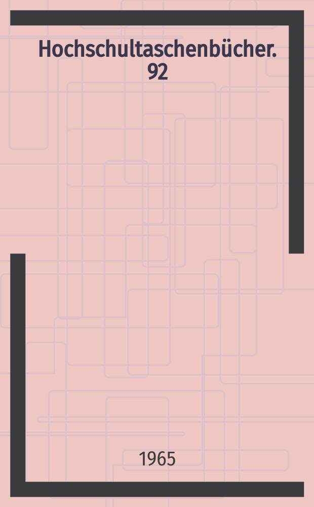 Hochschultaschenbücher. 92/92a : Chromatographia in der Gasphase