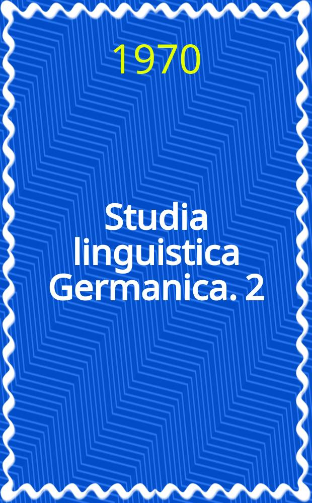 Studia linguistica Germanica. 2/1 : Phonetisch-phonologische Untersuchungen zur Vokalentwicklung in den deutschen Dialekten