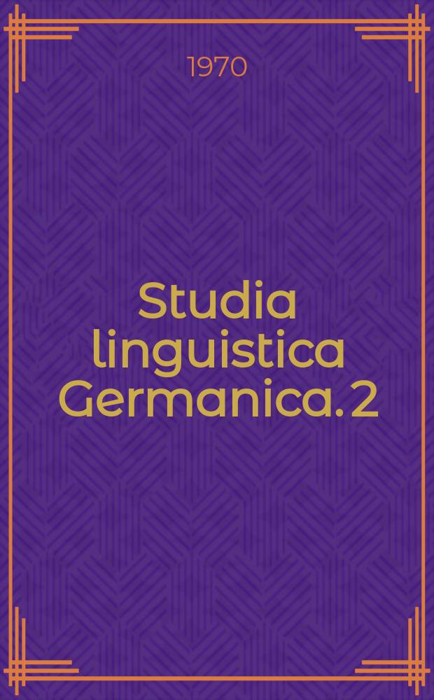 Studia linguistica Germanica. 2/2 : Phonetisch-phonologische Untersuchungen zur Vokalentwicklung in den deutschen Dialekten