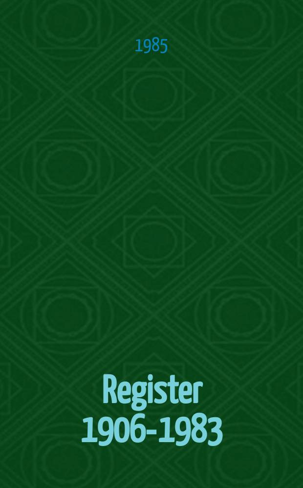 Register 1906-1983