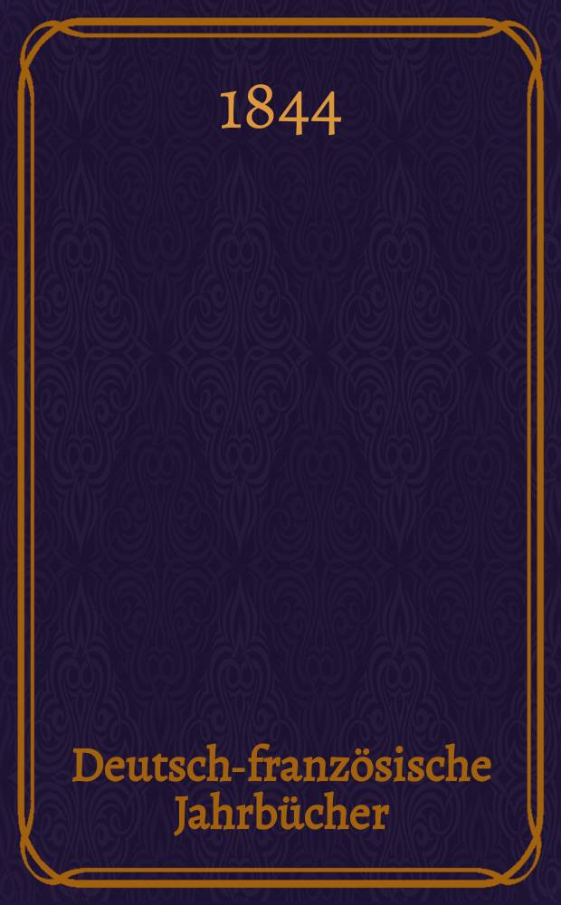Deutsch-französische Jahrbücher