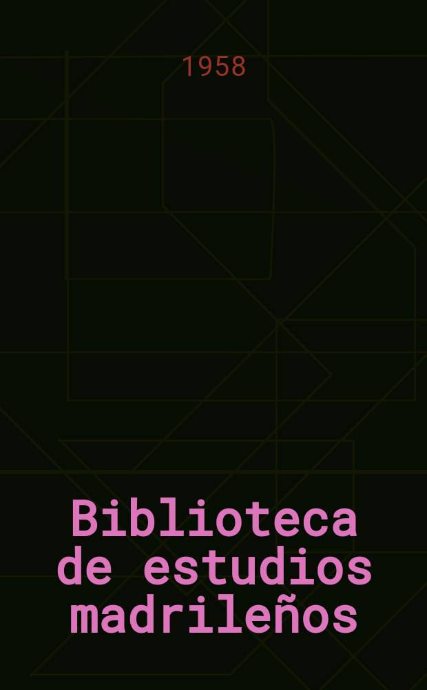 Biblioteca de estudios madrileños