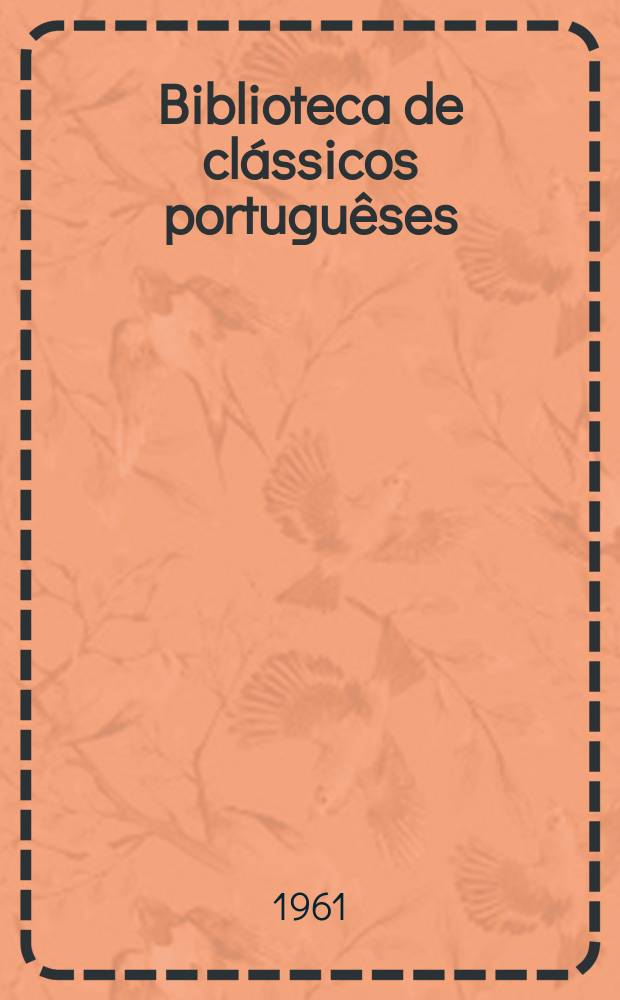 Biblioteca de clássicos portuguêses