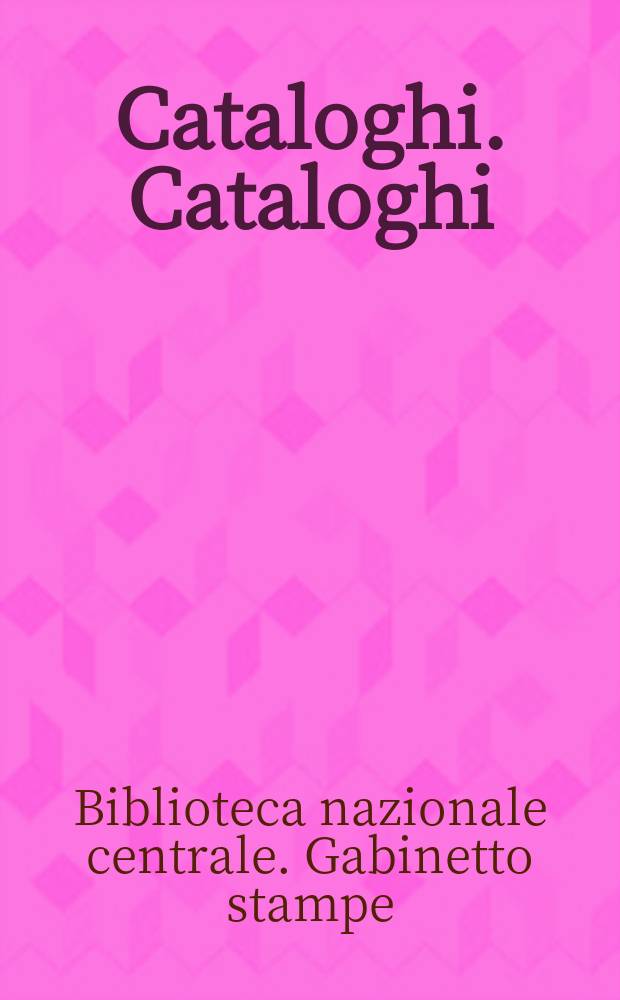 Cataloghi. Cataloghi