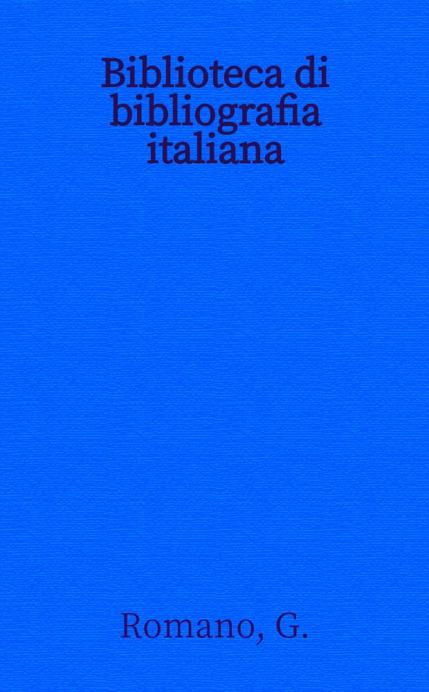 Biblioteca di bibliografia italiana : Supplementi a La Bibliofilia. 88 : Bibliografia italo-ebraica (1848-1977)