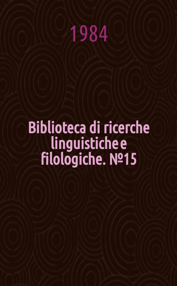 Biblioteca di ricerche linguistiche e filologiche. №15 : On the morphology of Vedie gender