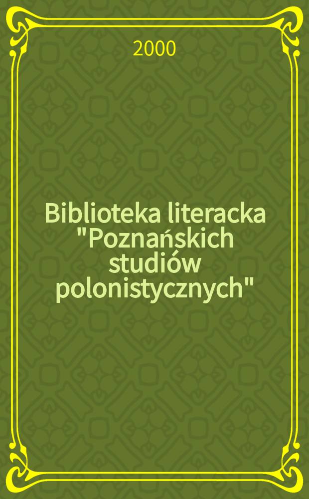 Biblioteka literacka "Poznańskich studiów polonistycznych" : Prace Inst. filologii pol. Uniw. im. A. Mickiewicza. T.29 : Teatr: ciał i cięń