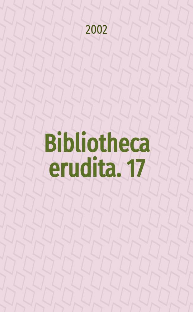 Bibliotheca erudita. 17 : Menae patricii cum Thoma referendario De scientia politica dialogus