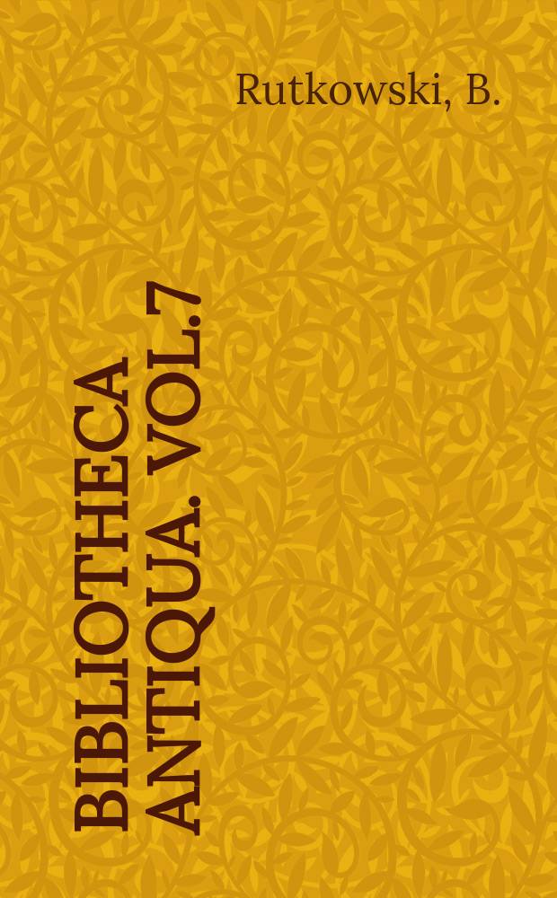 BIbliotheca antiqua. Vol.7 : Larnaksy egejskie