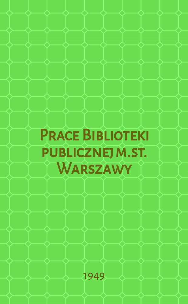 Prace Biblioteki publicznej m.st. Warszawy