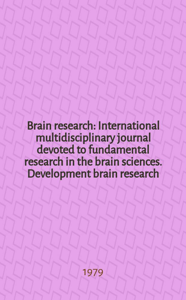 Brain research : International multidisciplinary journal devoted to fundamental research in the brain sciences. Development brain research