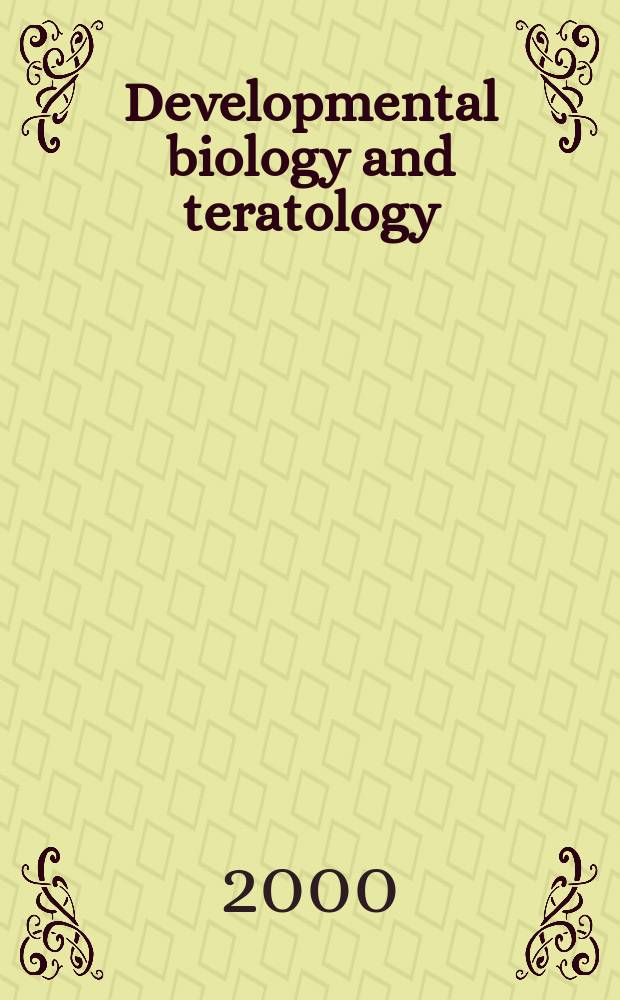Developmental biology and teratology : Section 21 [of] Exerpta medica. Vol.49, №3