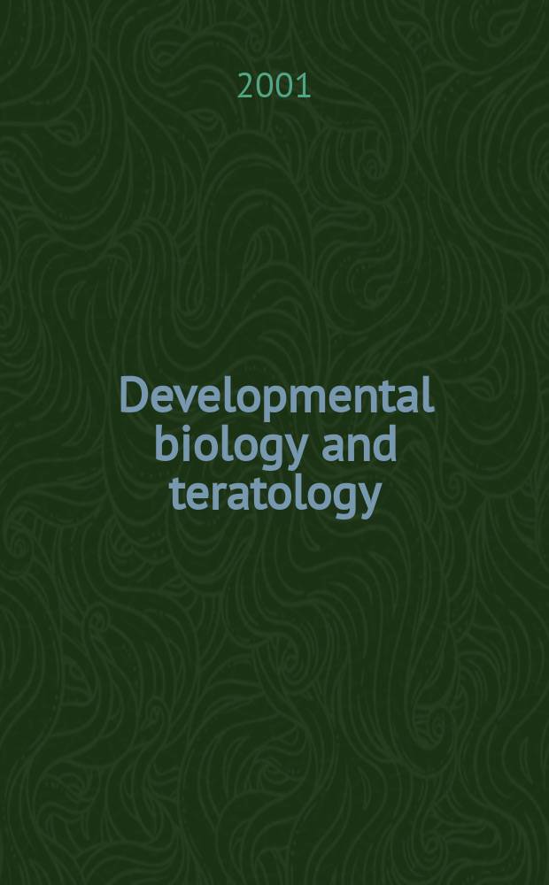 Developmental biology and teratology : Section 21 [of] Exerpta medica. Vol.51, №2