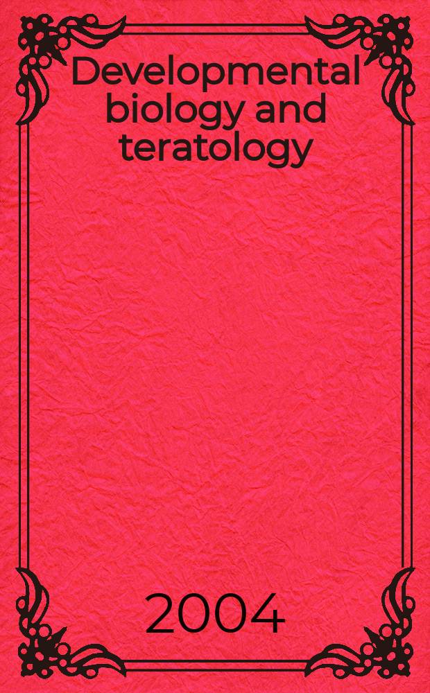 Developmental biology and teratology : Section 21 [of] Exerpta medica. Vol.56, №5