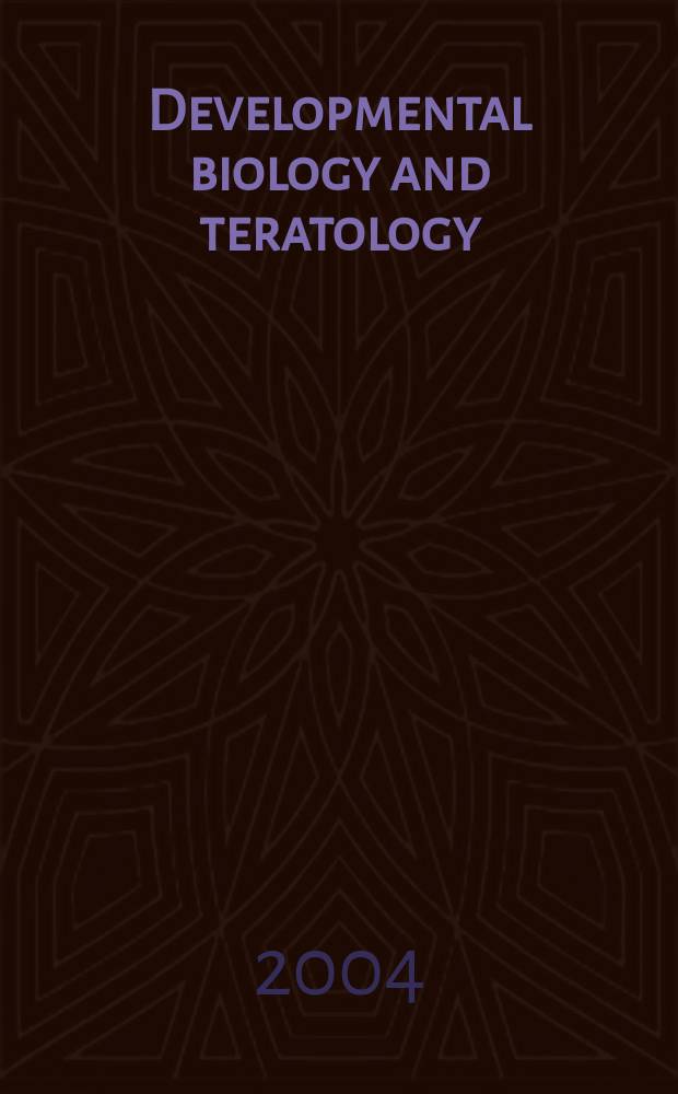Developmental biology and teratology : Section 21 [of] Exerpta medica. Vol.57, №3