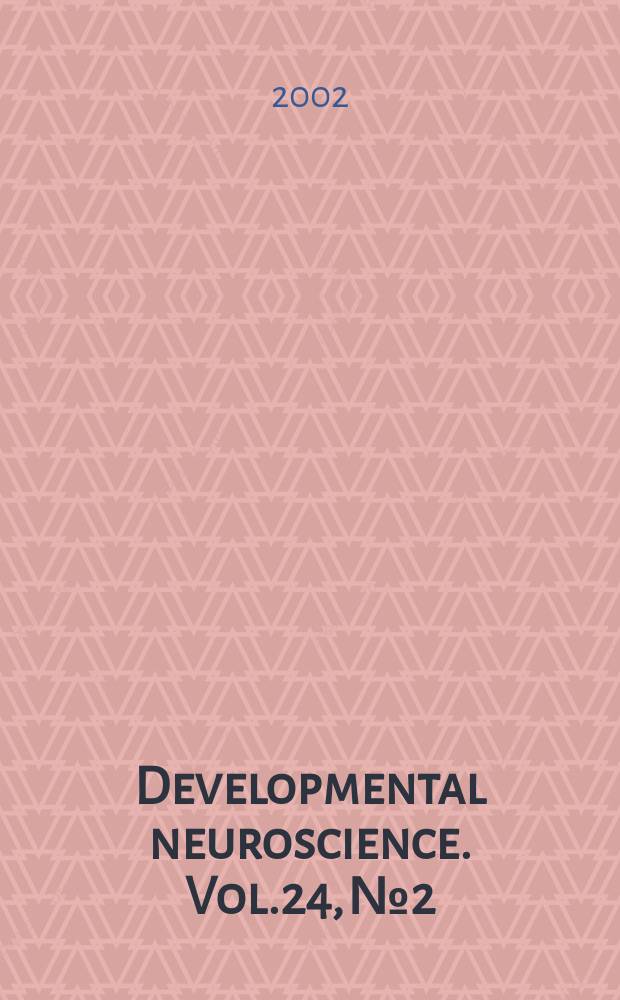 Developmental neuroscience. Vol.24, №2/3 : Transferrin, ferritin and iron in the central and peripheral nervous system