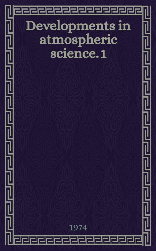 Developments in atmospheric science. 1 : Structure and dynamics of the upper atmosphere