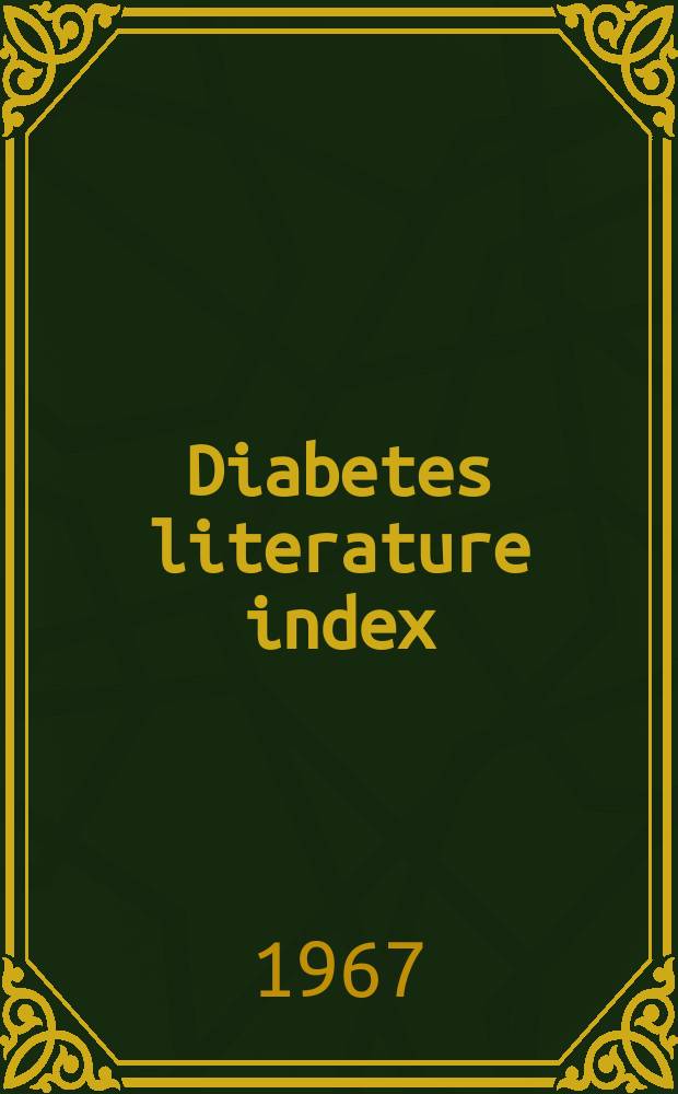 Diabetes literature index