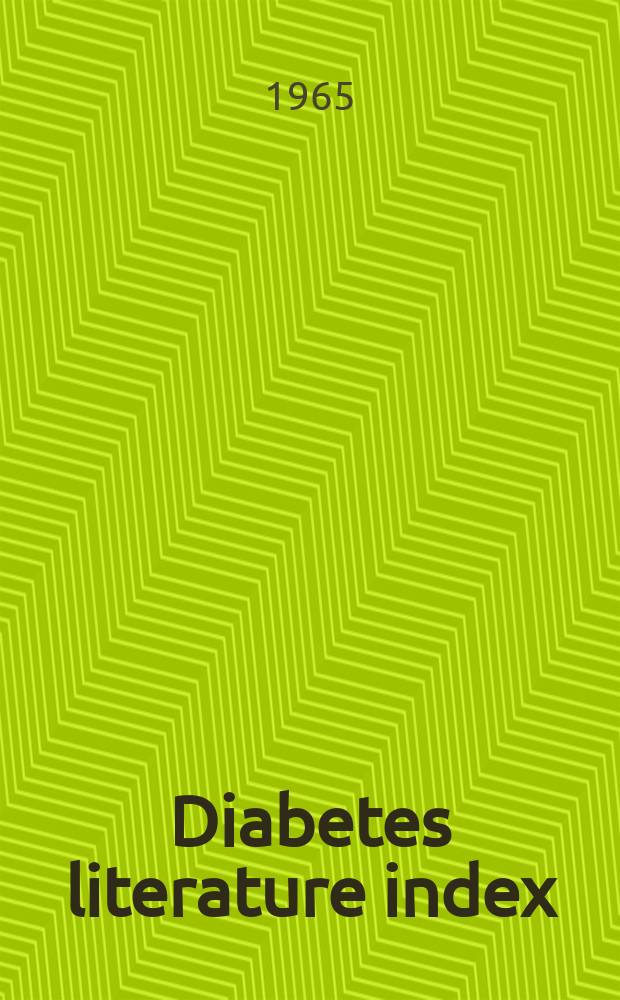 Diabetes literature index