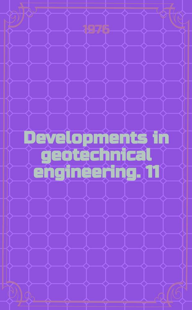 Developments in geotechnical engineering. 11 : Dams and earthquares