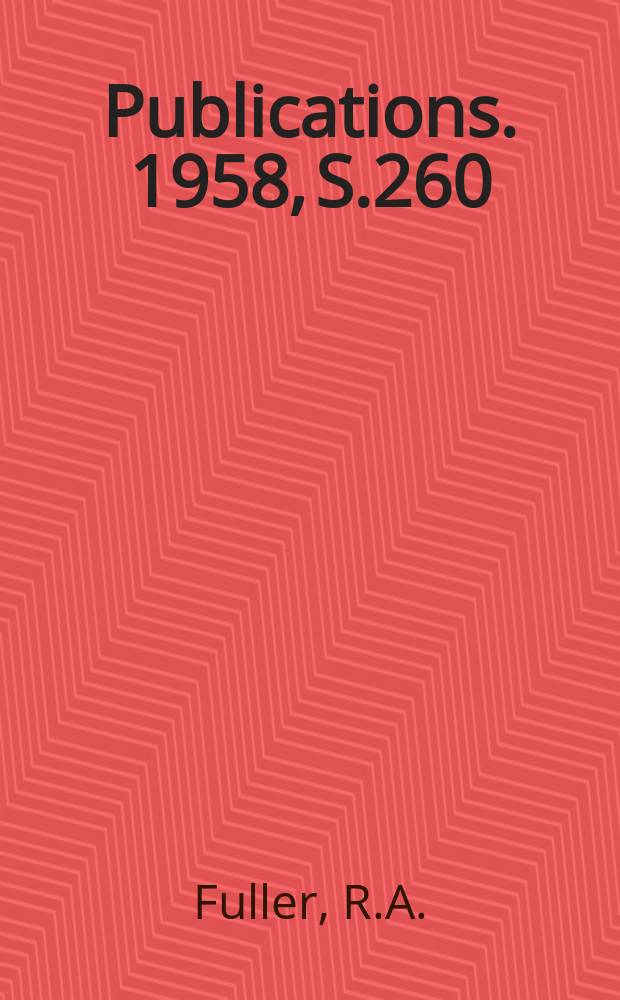 [Publications]. 1958, S.260 : Governing of diesel engines