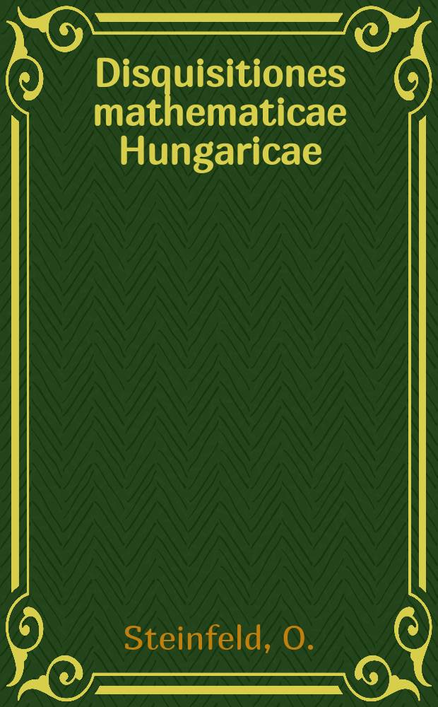 Disquisitiones mathematicae Hungaricae : A Commiss. math. Hungarorum red. 10 : Quasi-ideals in rings and semigroups