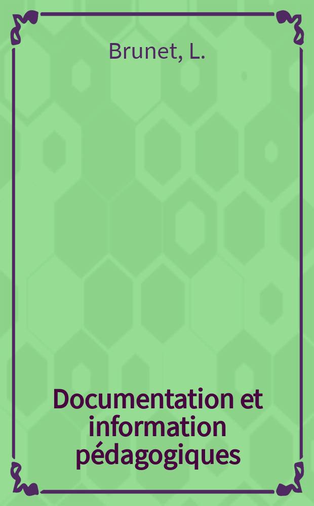 Documentation et information pédagogiques : Bulletin du Bureau international d'éducation. A.57 1983, №227 : Éducation spéciale