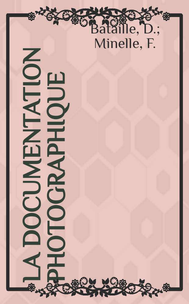 La Documentation photographique : Réalisée par la Documentation française (Présidence du conseil et par l'Institut pédagogique national (Ministère de l'éducation nationale). №6026 : L'aventure démographique en France au XIX siècle