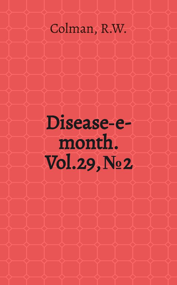 Disease-e-month. Vol.29, №2 : Update on pulmonary embolism