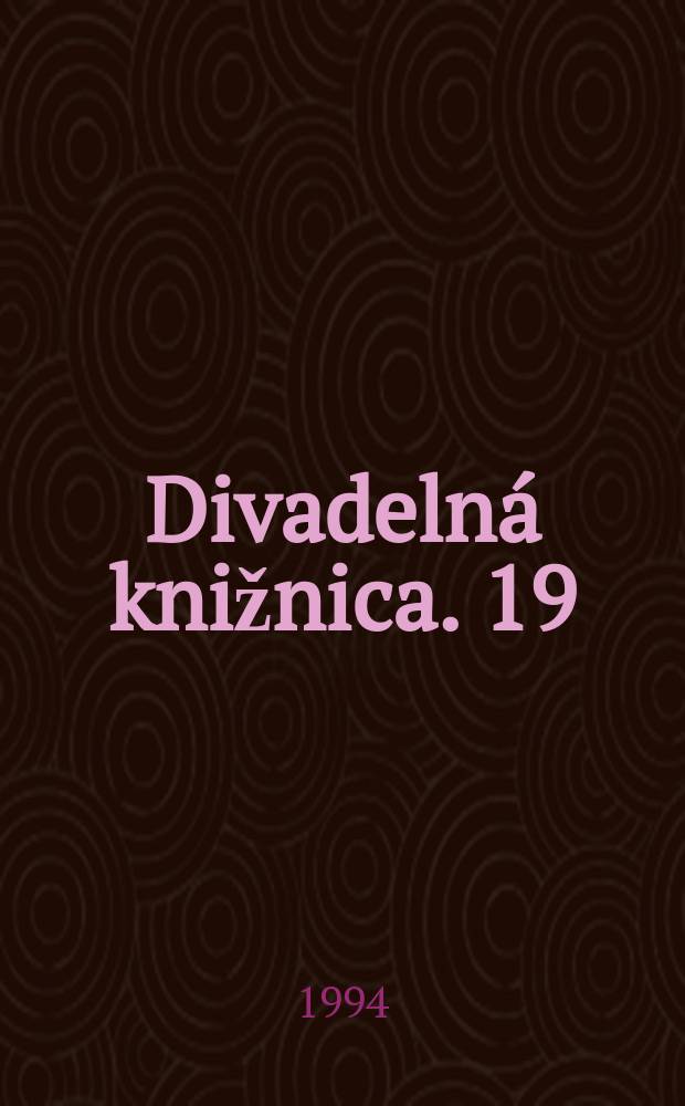 Divadelná knižnica. 19 : Kamenný chodníč