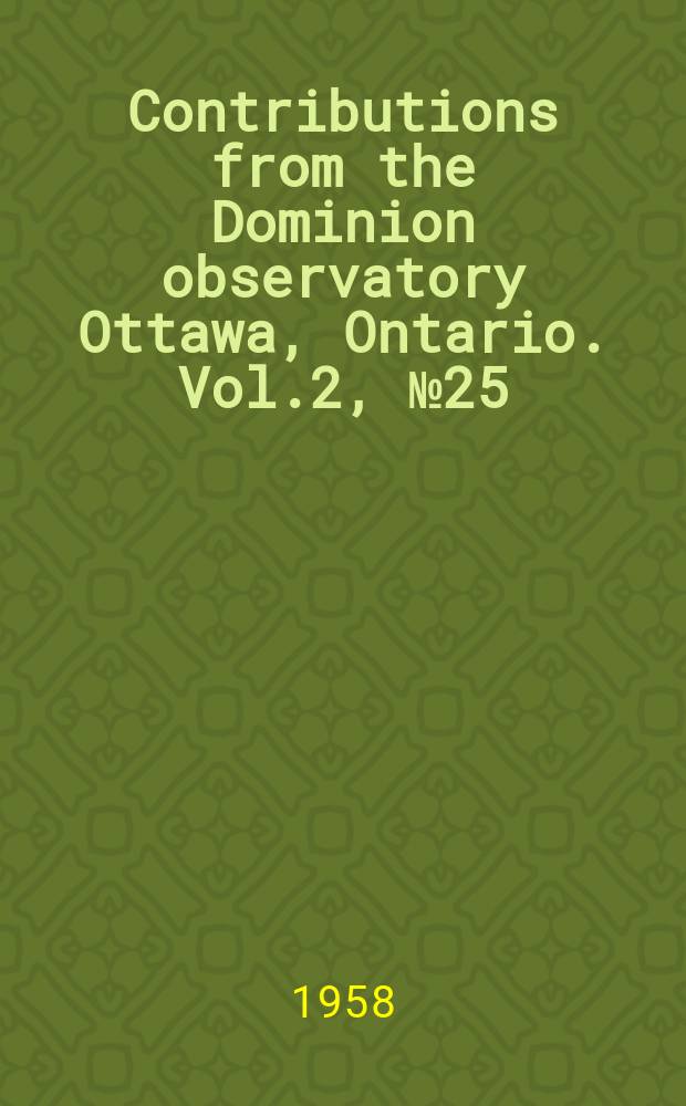Contributions from the Dominion observatory Ottawa, Ontario. Vol.2, №25 : Meteor wakes and their spectra