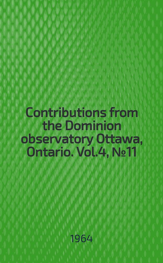 Contributions from the Dominion observatory Ottawa, Ontario. Vol.4, №11 : A re-examination of the craters in the Faugeres-Cabrerolles region of southern France