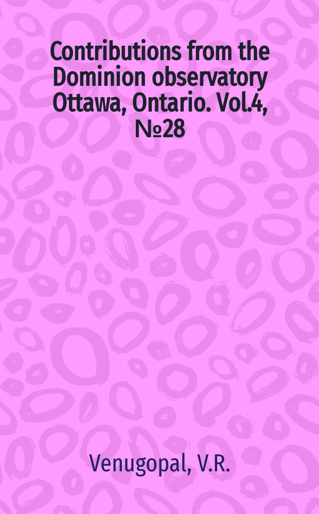 Contributions from the Dominion observatory Ottawa, Ontario. Vol.4, №28 : Solar motion determined from 21 cm. line observations