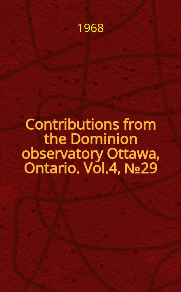 Contributions from the Dominion observatory Ottawa, Ontario. Vol.4, №29 : Theories of the origin of Hudson Bay