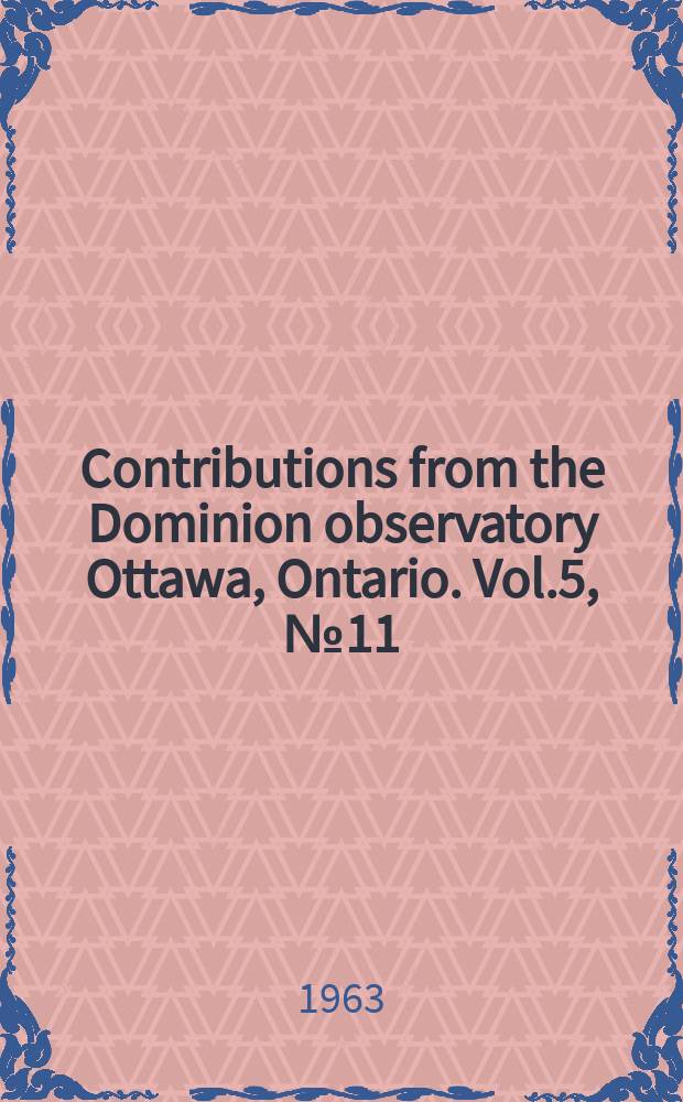 Contributions from the Dominion observatory Ottawa, Ontario. Vol.5, №11 : The Second-order errors of sea-surface gravity measurements