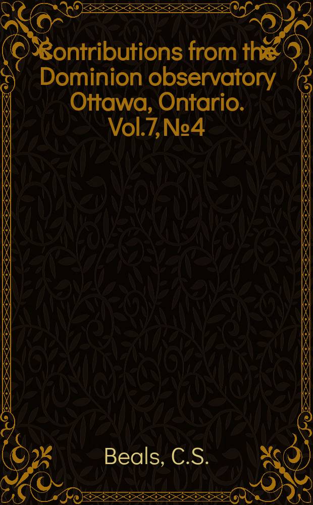 Contributions from the Dominion observatory Ottawa, Ontario. Vol.7, №4 : Terrestrial meteorite craters and their lunar counterparts