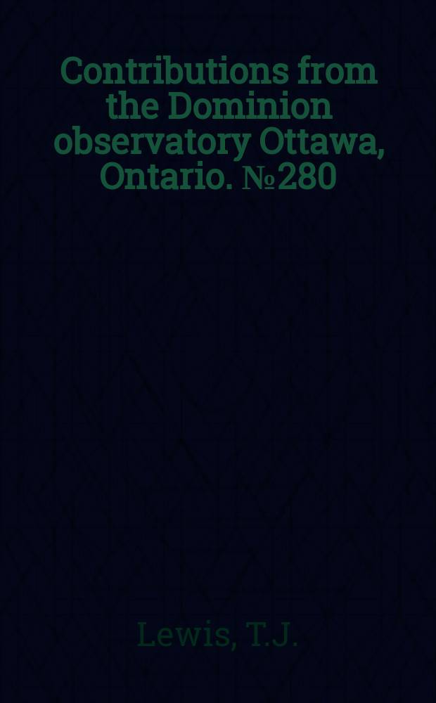 Contributions from the Dominion observatory Ottawa, Ontario. №280 : Terrestrial heat flow at Eldorado, Saskatchewan