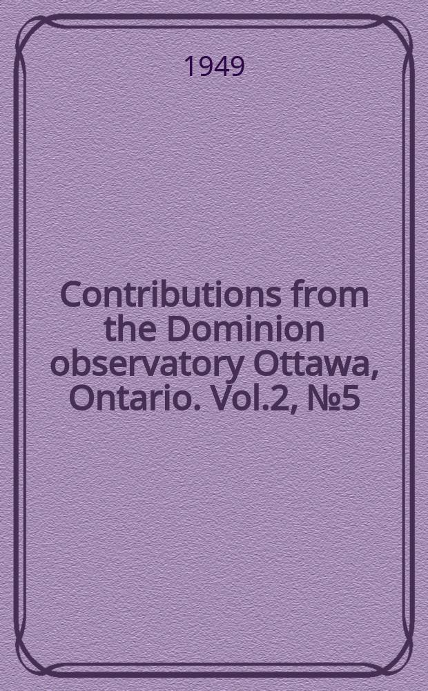 Contributions from the Dominion observatory Ottawa, Ontario. Vol.2, №5 : Determination of the elementh of meteor paths from radar observations