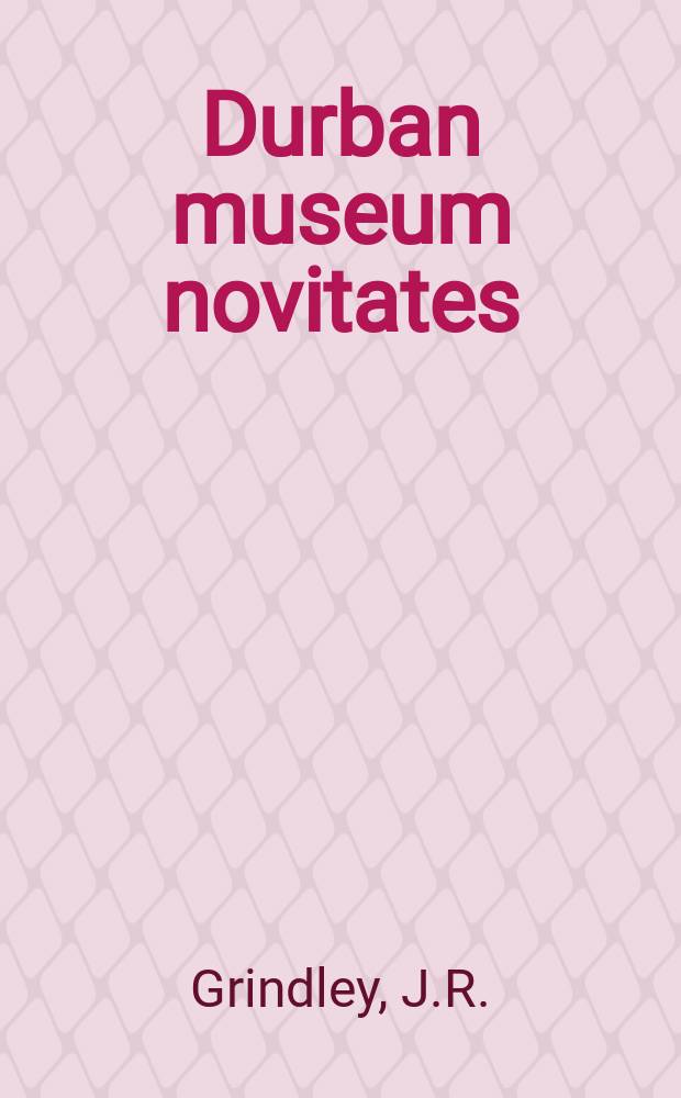 Durban museum novitates : Iss. by the Museum and art gallery, Durban. Vol.6, P.20 : A specimen of the asteroid Acanthaster planci (Linnaeus) from the Mozambique coast