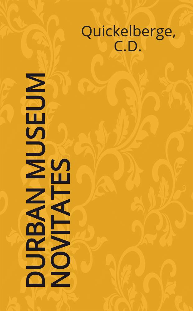 Durban museum novitates : Iss. by the Museum and art gallery, Durban. Vol.9, №17 : Results of two ornithological expeditions ...