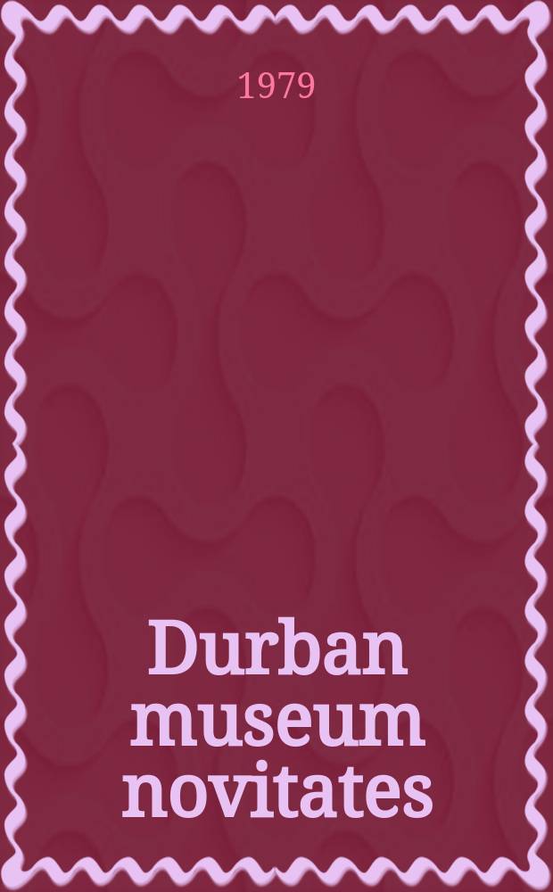 Durban museum novitates : Iss. by the Museum and art gallery, Durban. Vol.12, Pt.7 : Weights of South African raptors and owls