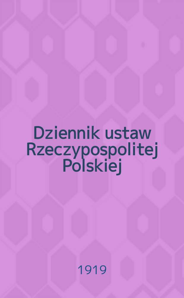 Dziennik ustaw Rzeczypospolitej Polskiej